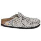 BIRKENSTOCK Boston Suede / Print / Snake / Stretto Grigio Zoccoli Donna - 2