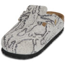 BIRKENSTOCK Boston Suede / Print / Snake / Stretto Grigio Zoccoli Donna - 3