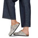 BIRKENSTOCK Boston Suede / Print / Snake / Stretto Grigio Zoccoli Donna - 8