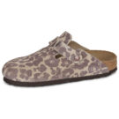 BIRKENSTOCK Boston Leo / Print / Suede / Sandcastle / Stretto Marrone Zoccoli Donna - 4