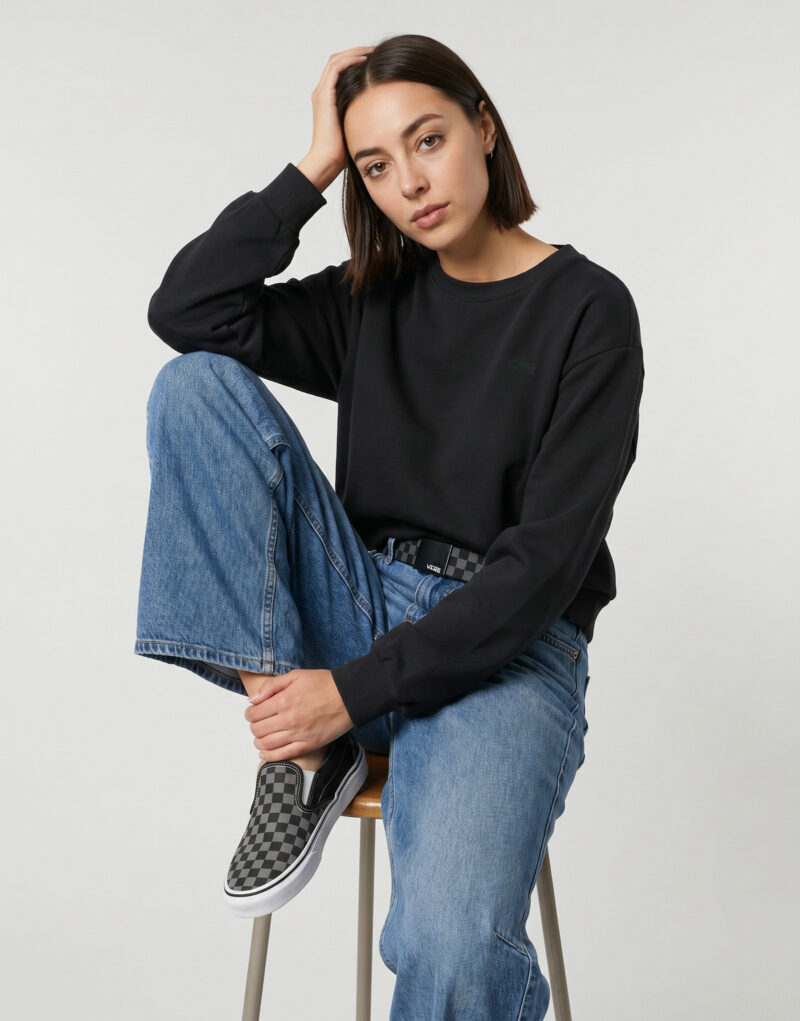 Felpe Vans SALTON CREWNECK Nero Felpe Donna - 2