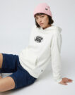 Felpe con cappuccio Vans OVAL LOGO RELAXED PULLOVER Bianco Felpe con cappuccio Donna - 5
