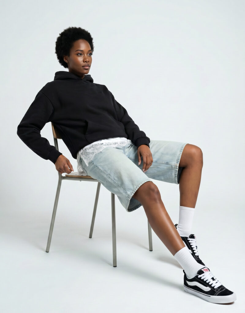 Felpe con cappuccio Vans SALTON WASHED PULLOVER Nero Felpe con cappuccio Donna - 5