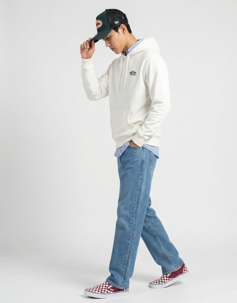 Vans DOUBLE STANDARD PULLOVER White Hoodie Men - 3