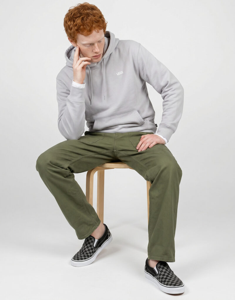 Vans LEFT CHEST PULLOVER Grey Hoodie Men - 5