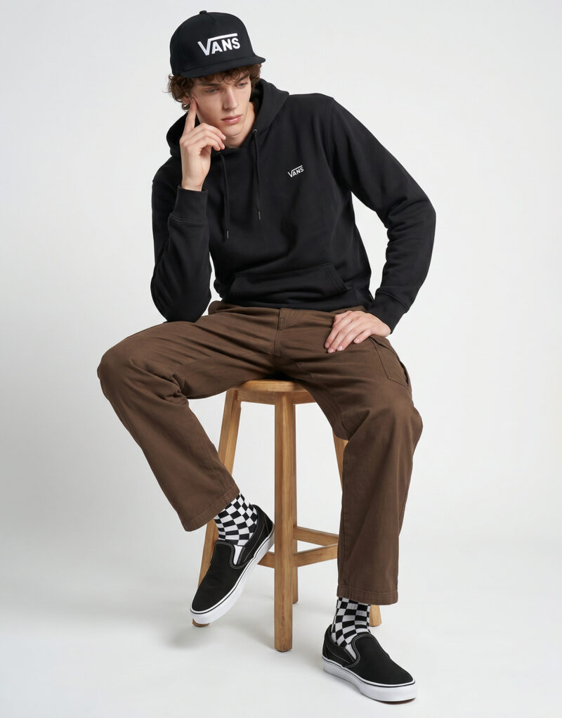 Vans LEFT CHEST PULLOVER Black Hoodie Men - 5