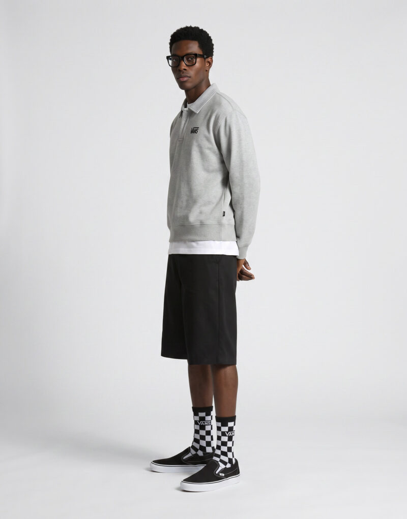 Vans POLO FLEECE PULLOVER Grigio Felpa Uomo - 3
