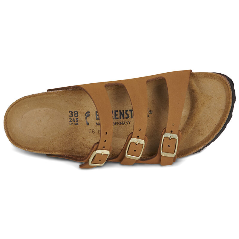 BIRKENSTOCK Florida Nubuck / Mink / Stretto Marrone Ciabatta Donna - 6