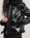Giubbotto Guess LS ANDREA FAUX SHEARLING JKT Nero Giubbotti Donna - 5