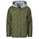 Giubbotto Guess QUILTED NYLON HOODIE Kaki Giubbotti Donna - 1