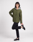 Giubbotto Guess QUILTED NYLON HOODIE Kaki Giubbotti Donna - 3