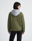 Giubbotto Guess QUILTED NYLON HOODIE Kaki Giubbotti Donna - 4