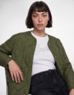 Giubbotto Guess QUILTED NYLON HOODIE Kaki Giubbotti Donna - 5