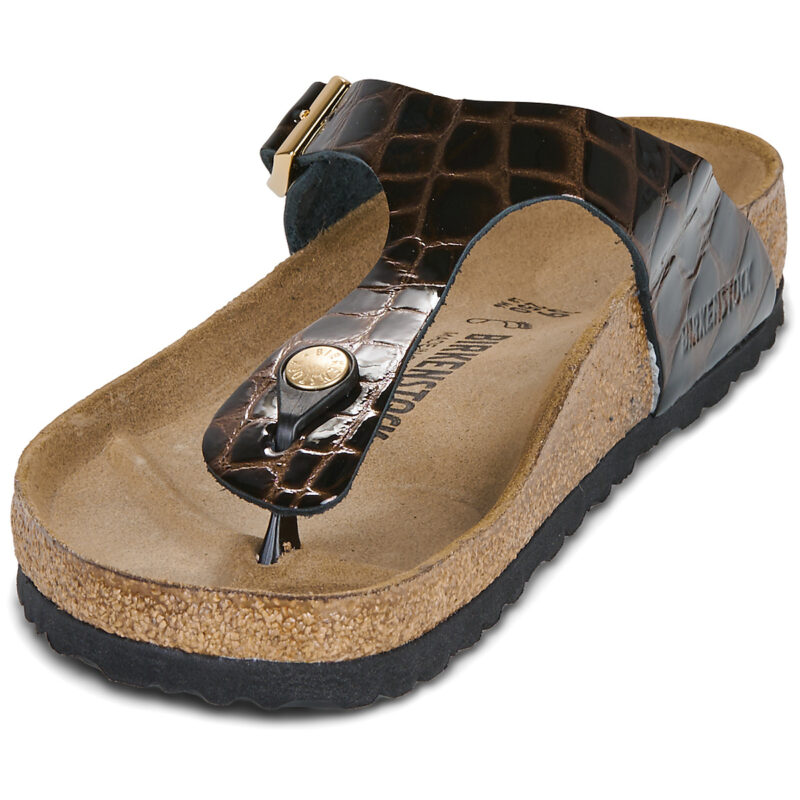 BIRKENSTOCK Gizeh Pelle / Animal / Black / Regular Nero Ciabatta Donna - 3