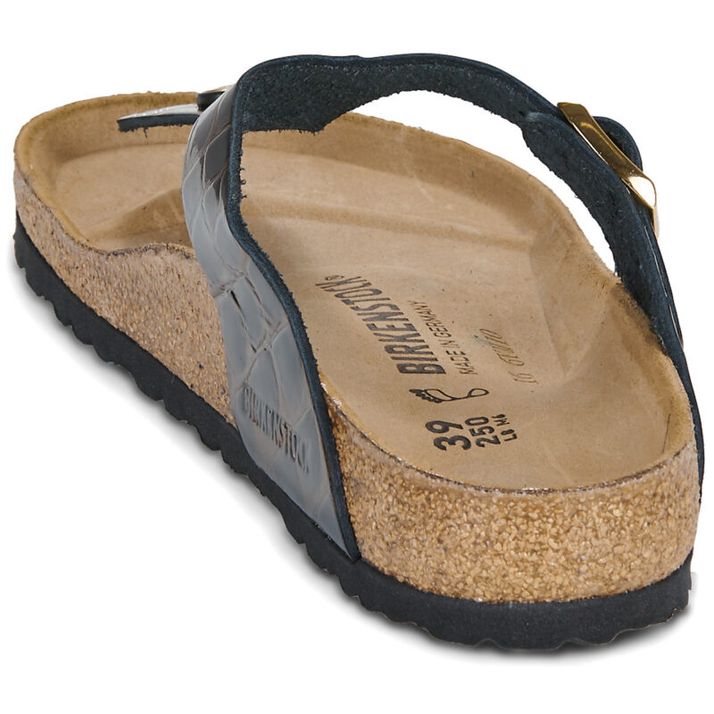 BIRKENSTOCK Gizeh Pelle / Animal / Black / Regular Nero Ciabatta Donna - 5