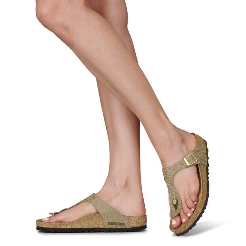 BIRKENSTOCK Gizeh Print / Leo / Grigio / Taupe / Regular Beige Infradito Donna - 8