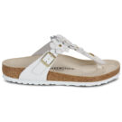 BIRKENSTOCK Gizeh Smooth / Pelle / Fiore / White / Regular Bianco Infradito Donna - 2