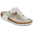 BIRKENSTOCK Gizeh Smooth / Pelle / Fiore / White / Regular Bianco Infradito Donna - 1