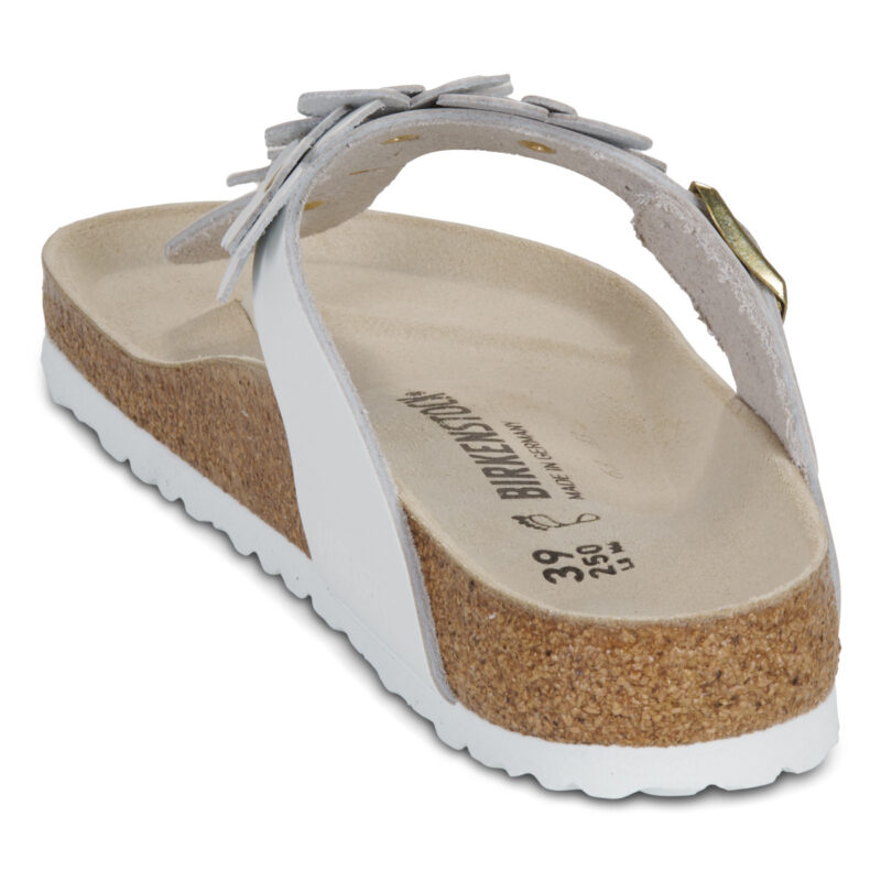 BIRKENSTOCK Gizeh Smooth / Pelle / Fiore / White / Regular Bianco Infradito Donna - 5