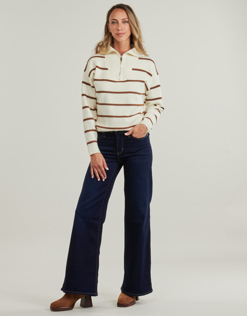 Jeans Flare Levis 318 SHAPING WIDE LEG Blu Jeans Flare Donna - 3