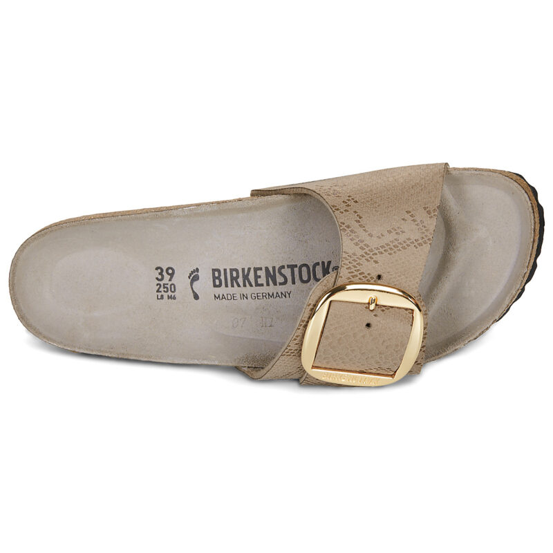 BIRKENSTOCK Madrid Big Buckle Print / Python / Grigio / Taupe / Stretto Beige Ciabatta Donna - 6