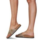BIRKENSTOCK Madrid Big Buckle Print / Python / Grigio / Taupe / Stretto Beige Ciabatta Donna - 8