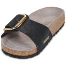 BIRKENSTOCK Madrid Big Buckle Print / Python / Black / Stretto Nero Ciabatta Donna - 3