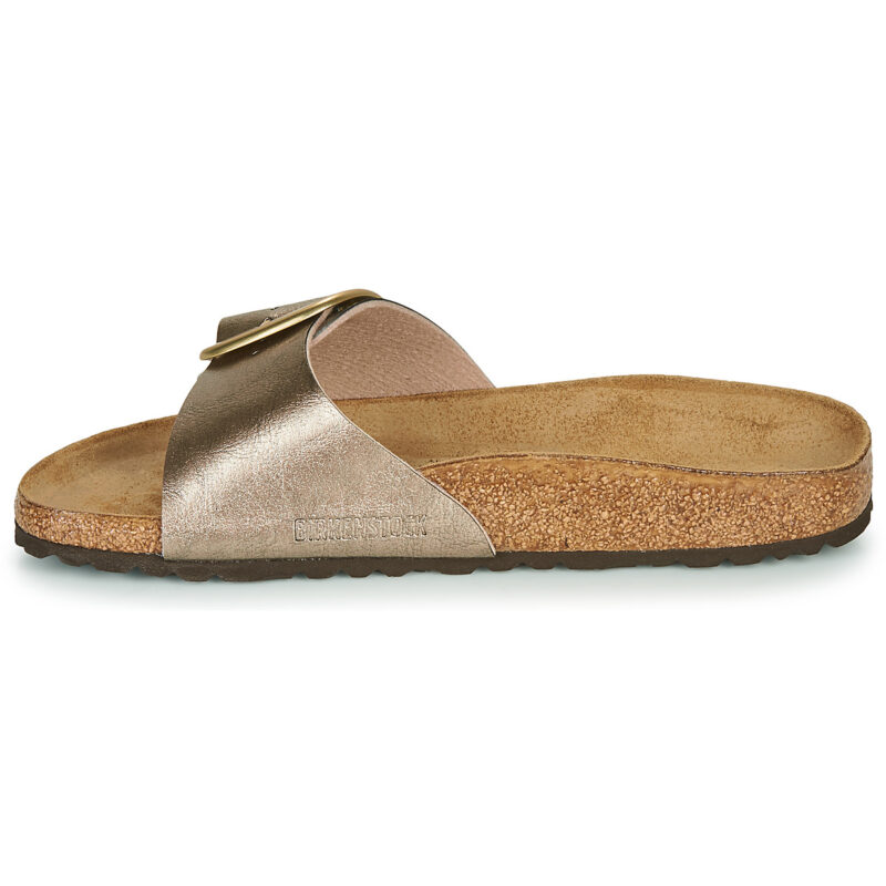 BIRKENSTOCK Madrid Big Buckle Birko-flor / Taupe / Stretto Oro Ciabatta Donna - 4