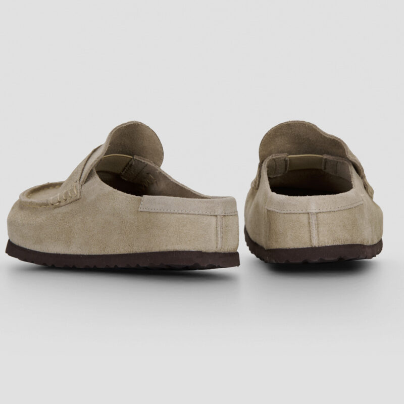 BIRKENSTOCK Naples Wrapped Suede / Taupe / Regular Beige Zoccoli Donna - 3