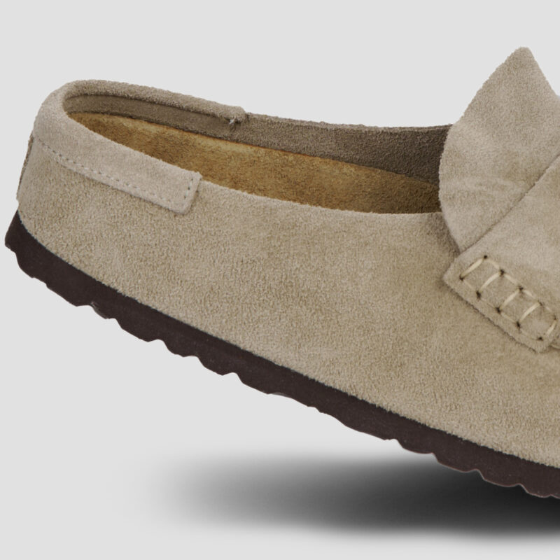 BIRKENSTOCK Naples Wrapped Suede / Taupe / Regular Beige Zoccoli Donna - 4