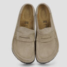 BIRKENSTOCK Naples Wrapped Suede / Taupe / Regular Beige Zoccoli Donna - 5
