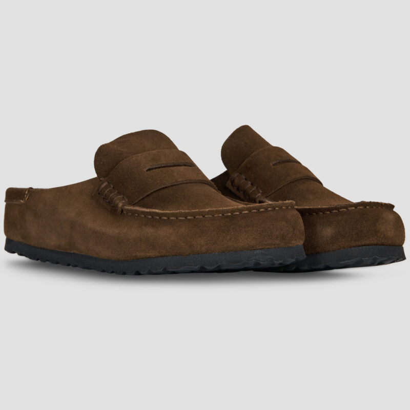 BIRKENSTOCK Naples Wrapped Suede / Carafe / Stretto Marrone Zoccoli Donna - 2
