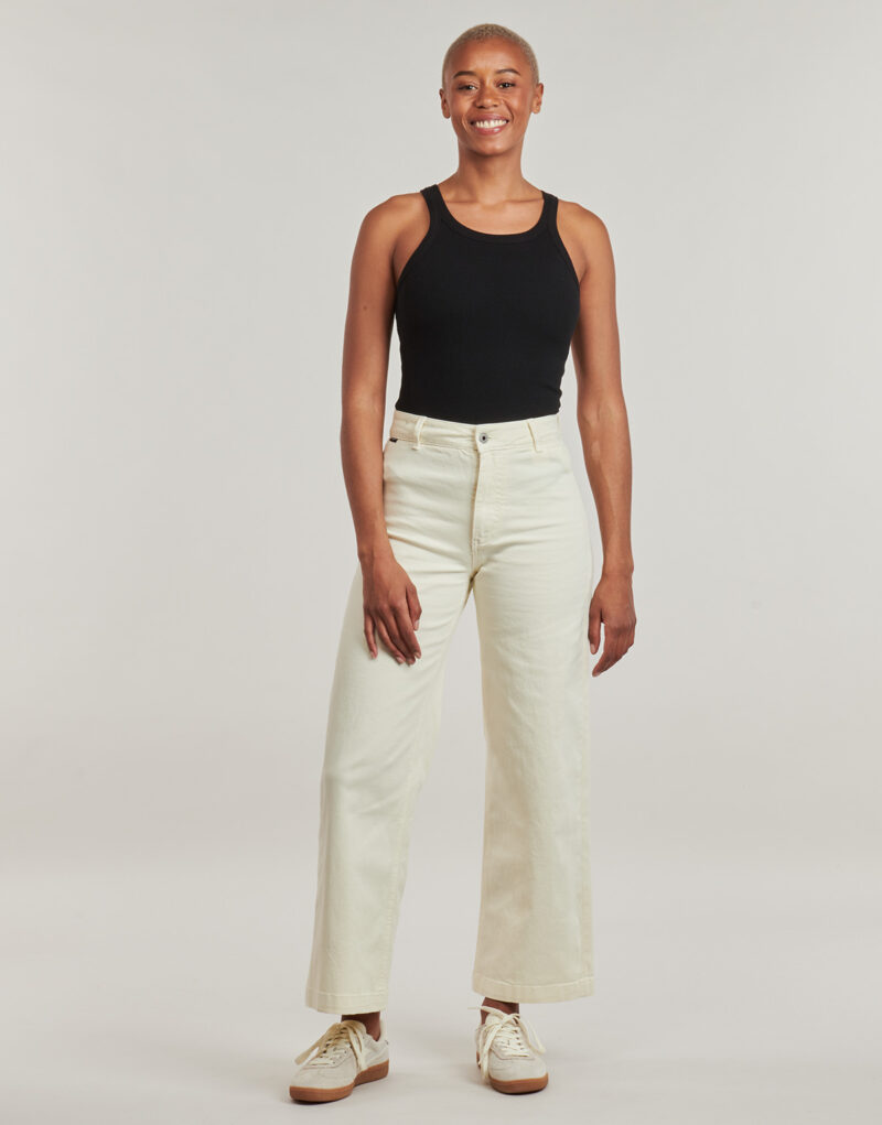 Pantaloni larghi Pepe jeans HIGH RISE WIDE CROP TANIA Beige Pantaloni larghi Donna - 2