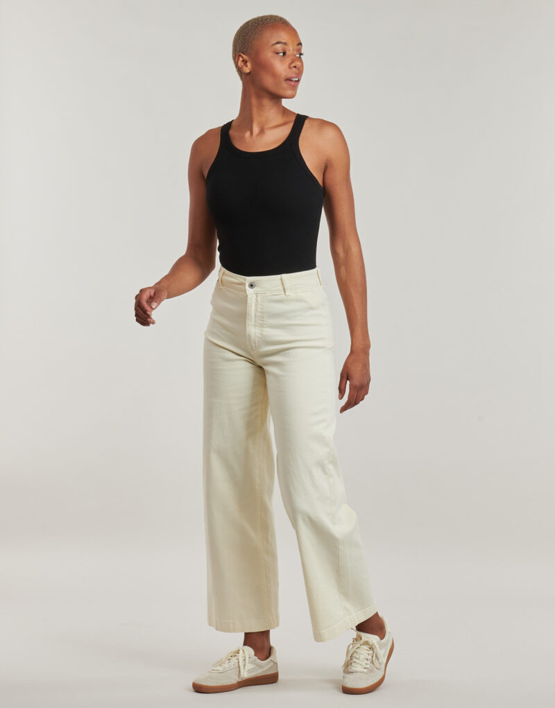 Pantaloni larghi Pepe jeans HIGH RISE WIDE CROP TANIA Beige Pantaloni larghi Donna - 3
