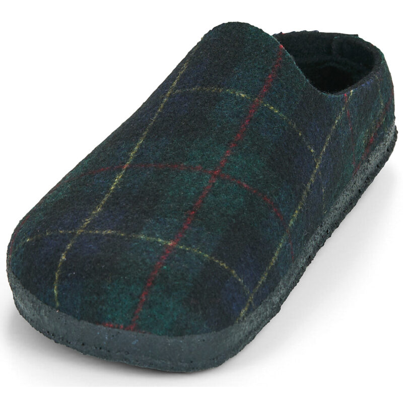 Birkenstock Amsterdam Dip / Shearling / Green / Navy / Plaid / Regular Marine Pantofole Uomo - 3