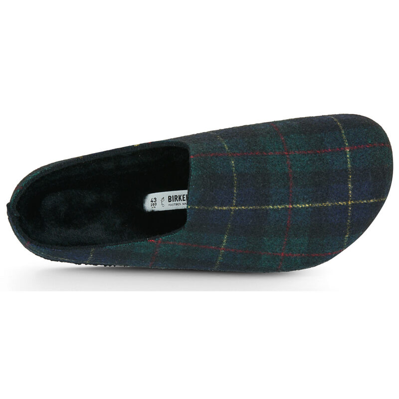 Birkenstock Amsterdam Dip / Shearling / Green / Navy / Plaid / Regular Marine Pantofole Uomo - 6