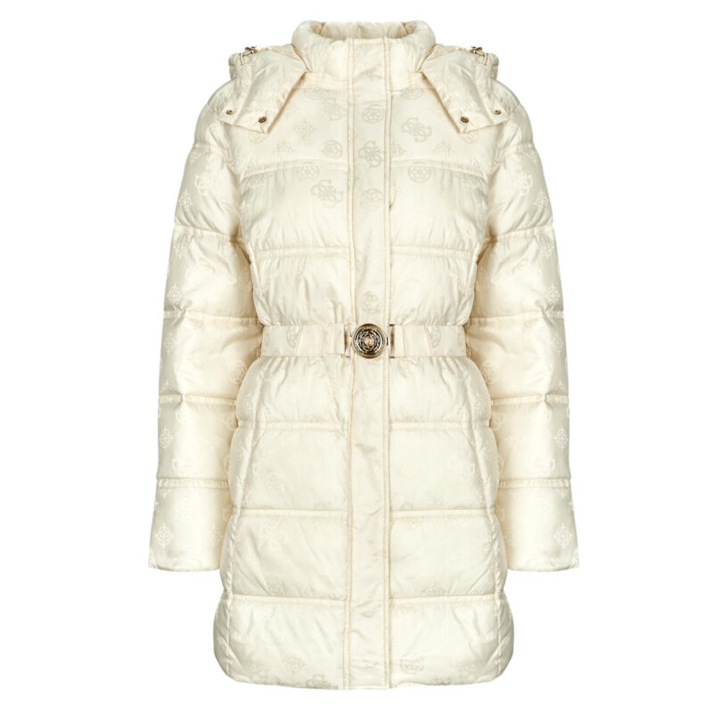 Piumino Guess IMMA LOGO MIDI Beige Piumini Donna - 1