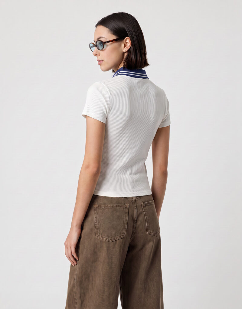 Polo Vans PRISCILLA POLO SS TOP Bianco Polo Donna - 4