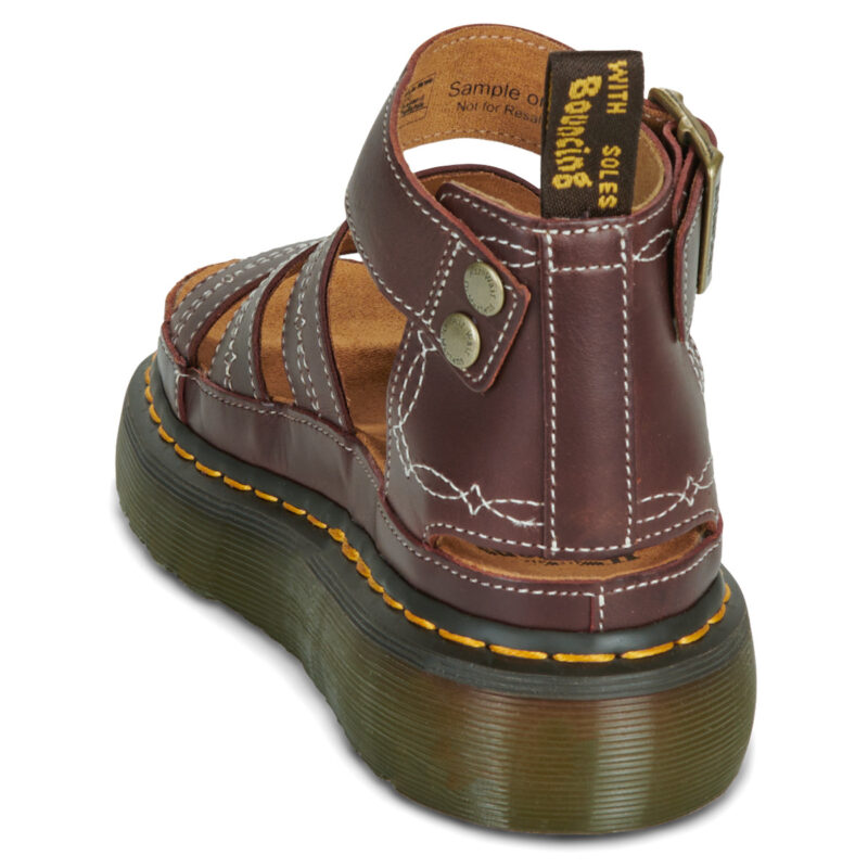 Dr. Martens CLARISSA QUAD RODEO 3 STRAP SANDAL DARK BROWN CLASSIC PULL UP Marrone Sandali bassi Donna - 5