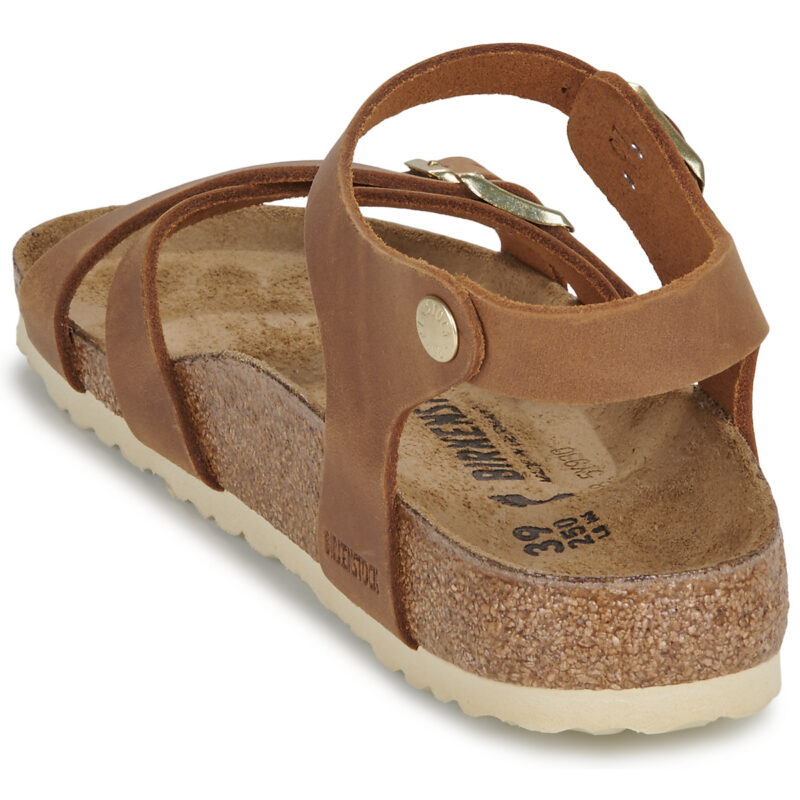 BIRKENSTOCK Kumba Pelle / Huilé / Cognac / Stretto Marrone Sandali bassi Donna - 5