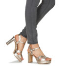 Tamaris 28349-933 Gold Women's Heeled Sandals - 8