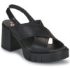 EIVISSA Black Heeled Sandals
