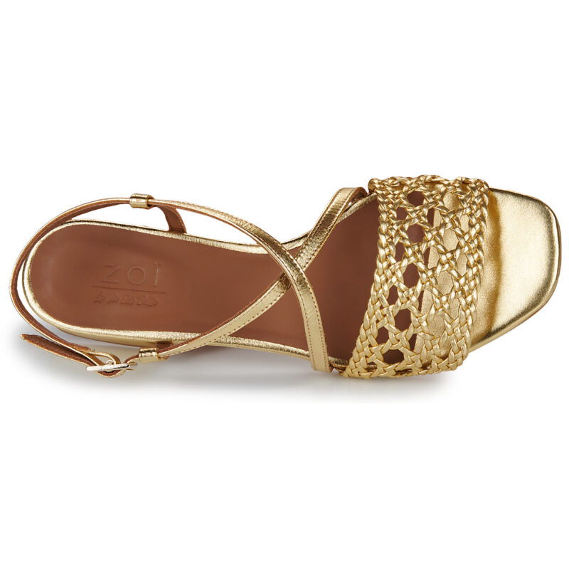 Otess / Zoï Z1670-LAMI-GOLD-TRESSE-GOLD Sandali con tacco Donna - 6