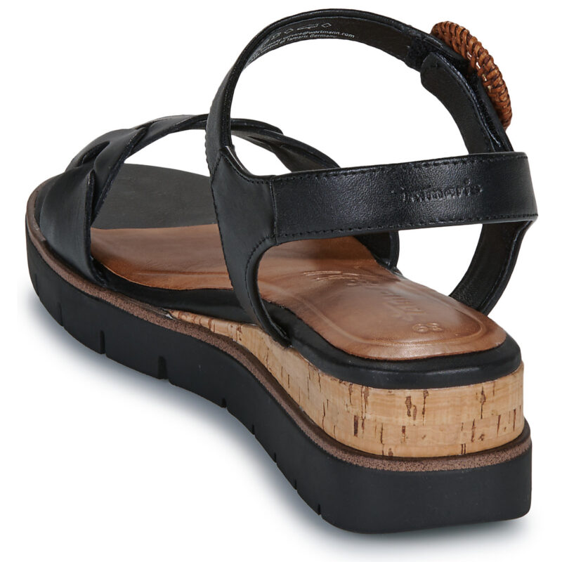 Tamaris 28258-001 Nero Sandali con zeppa Donna - 5