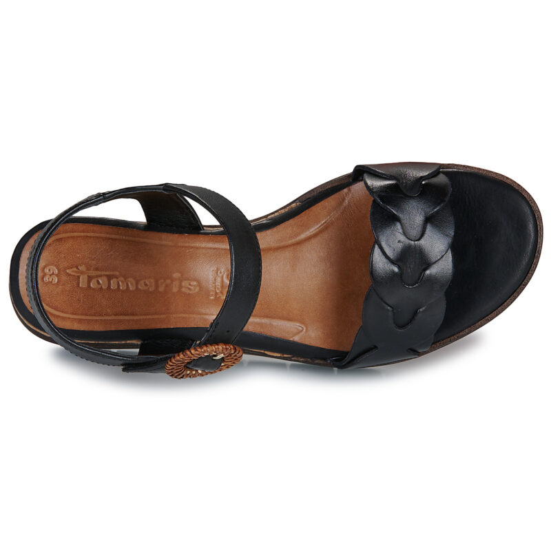 Tamaris 28258-001 Nero Sandali con zeppa Donna - 6