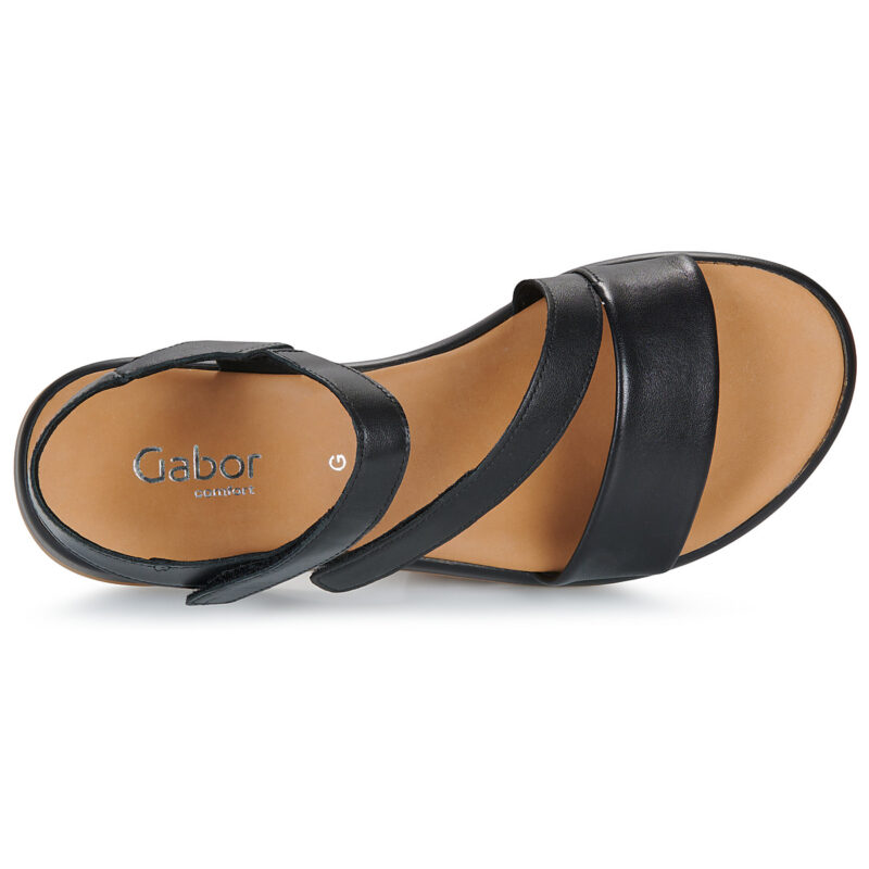 Gabor 62733 Nero Sandali con zeppa Donna - 6