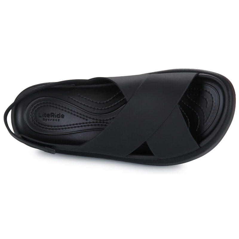 Crocs BROOKLYN LUXE X-STRAP Nero Sandali con zeppa Donna - 6