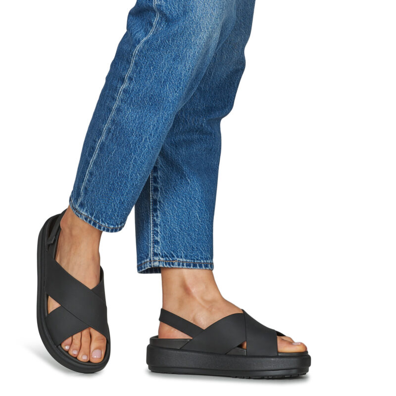 Crocs BROOKLYN LUXE X-STRAP Nero Sandali con zeppa Donna - 8