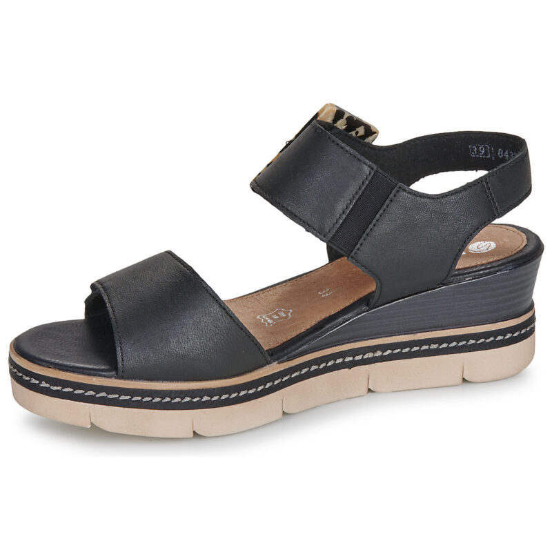 Remonte D2L53-00 Nero Sandali con zeppa Donna - 4