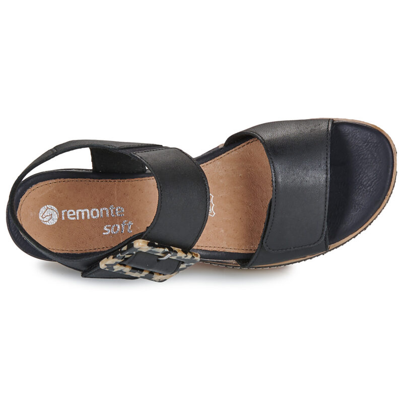 Remonte D2L53-00 Nero Sandali con zeppa Donna - 6